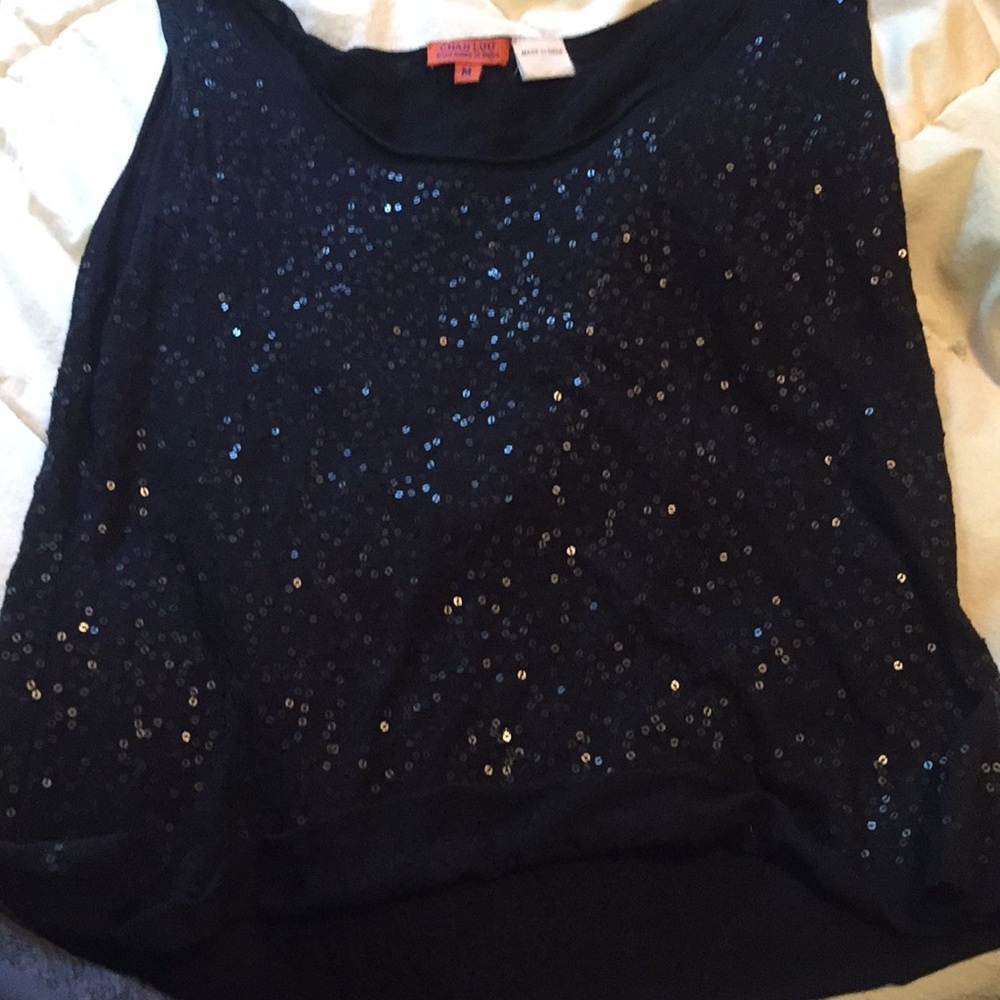 Sequinned tank top